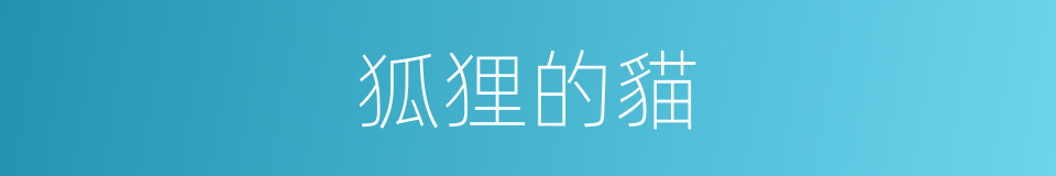 狐狸的貓的同義詞