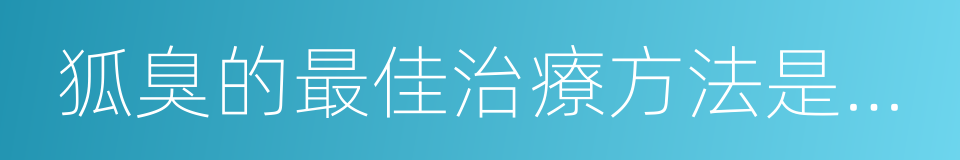 狐臭的最佳治療方法是什麼的同義詞