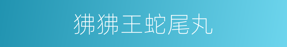 狒狒王蛇尾丸的同义词