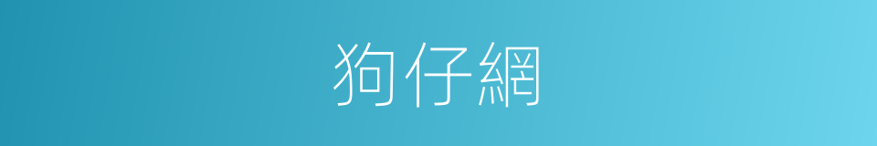 狗仔網的同義詞