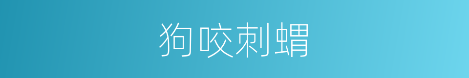 狗咬刺蝟的同義詞
