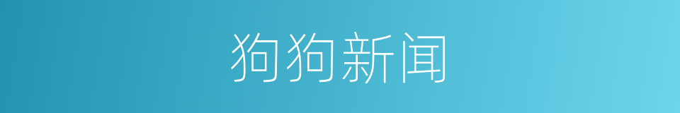 狗狗新闻的同义词