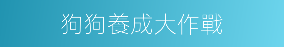 狗狗養成大作戰的同義詞