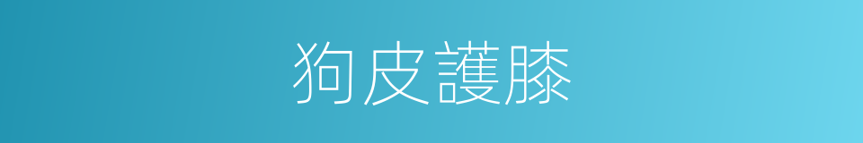 狗皮護膝的同義詞