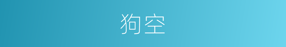 狗空的同义词