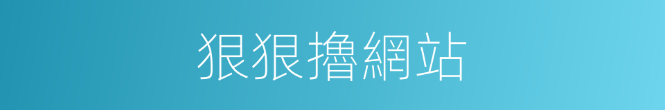 狠狠擼網站的同義詞