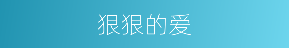 狠狠的爱的同义词