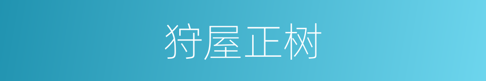 狩屋正树的同义词