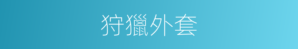 狩獵外套的同義詞