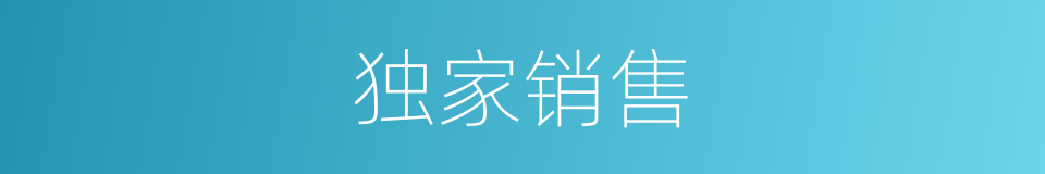 独家销售的同义词