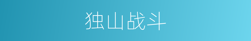 独山战斗的同义词