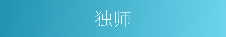 独师的同义词