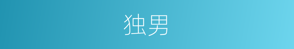 独男的同义词