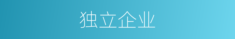 独立企业的同义词