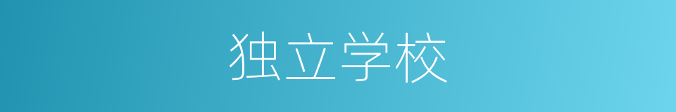 独立学校的同义词