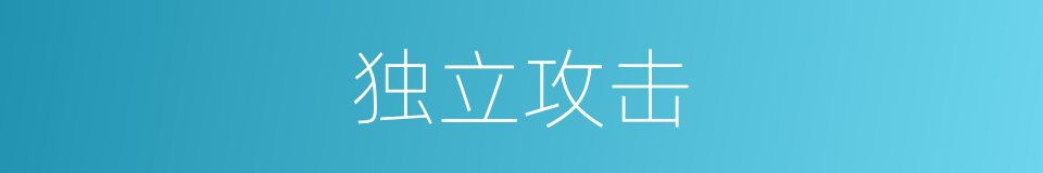独立攻击的同义词