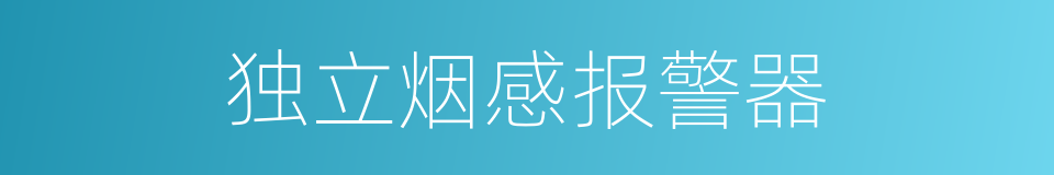 独立烟感报警器的同义词