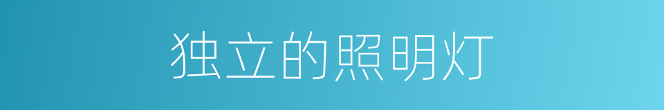 独立的照明灯的同义词