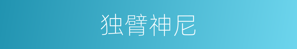 独臂神尼的同义词