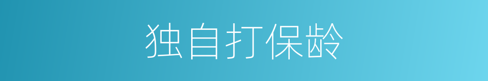 独自打保龄的同义词
