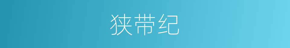 狭带纪的意思