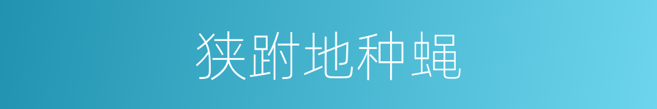 狭跗地种蝇的同义词