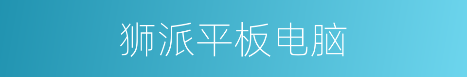 狮派平板电脑的同义词