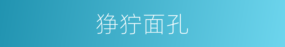 狰狞面孔的意思