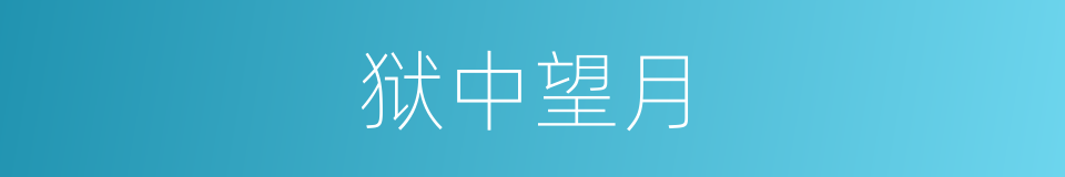 狱中望月的同义词