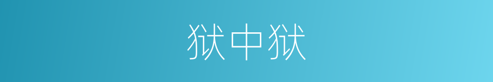 狱中狱的同义词