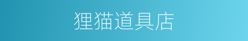 狸猫道具店的同义词