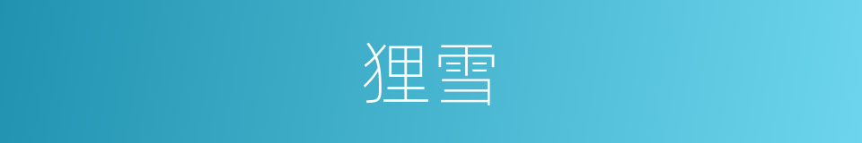 狸雪的同义词