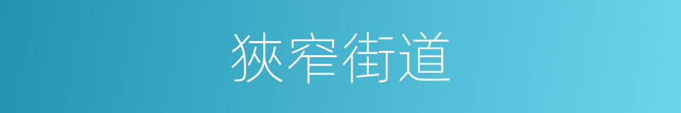 狹窄街道的同義詞