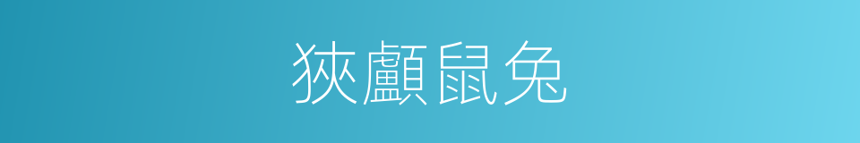 狹顱鼠兔的同義詞