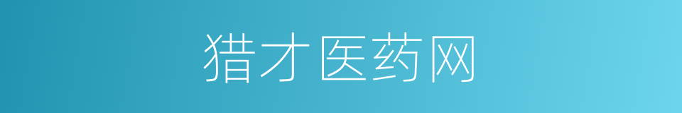 猎才医药网的同义词