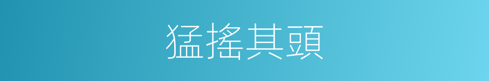 猛搖其頭的同義詞