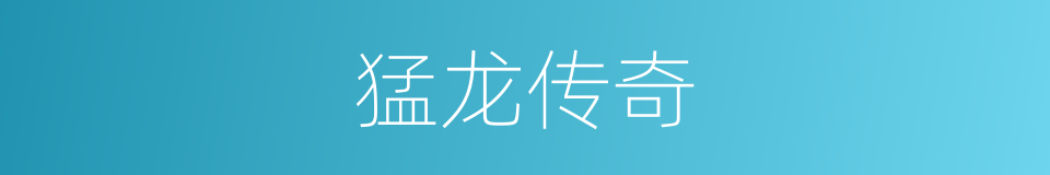 猛龙传奇的同义词