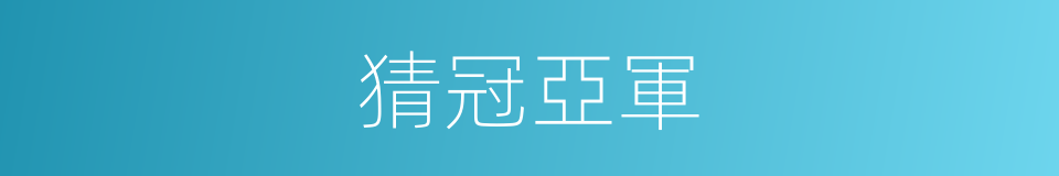 猜冠亞軍的同義詞