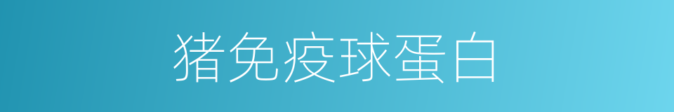 猪免疫球蛋白的同义词