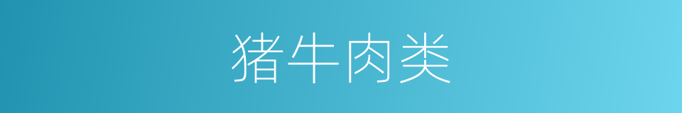猪牛肉类的同义词