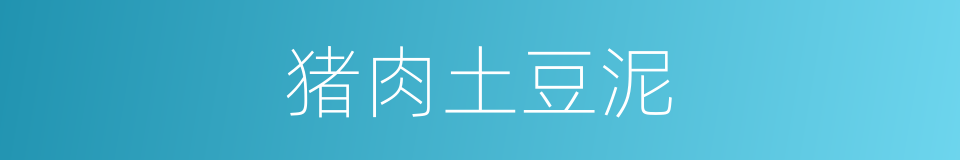 猪肉土豆泥的同义词
