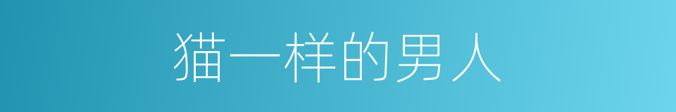 猫一样的男人的同义词