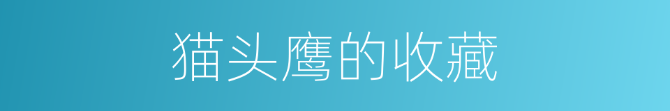 猫头鹰的收藏的同义词