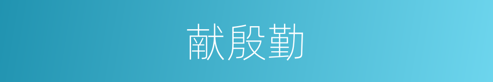 献殷勤的意思