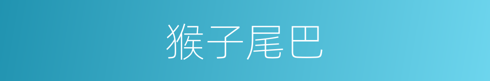 猴子尾巴的同义词
