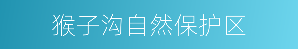 猴子沟自然保护区的同义词