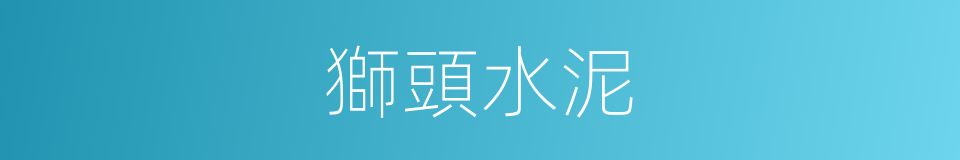 獅頭水泥的同義詞