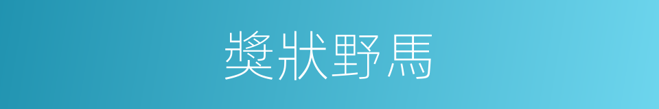 獎狀野馬的同義詞