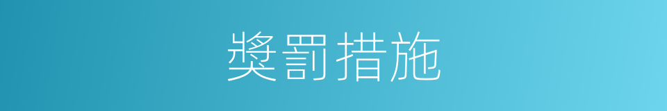 獎罰措施的同義詞