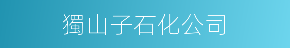 獨山子石化公司的同義詞